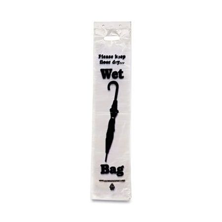 Tatco WET UMBRELLA BAGS, 7in X 31in, CLEAR, 1000PK 57010